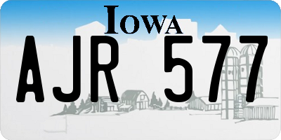 IA license plate AJR577