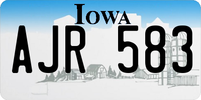 IA license plate AJR583