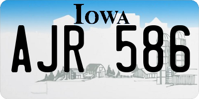 IA license plate AJR586