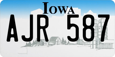 IA license plate AJR587