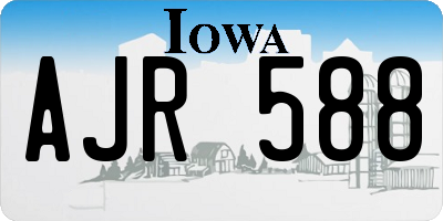 IA license plate AJR588