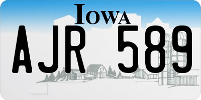 IA license plate AJR589