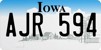 IA license plate AJR594