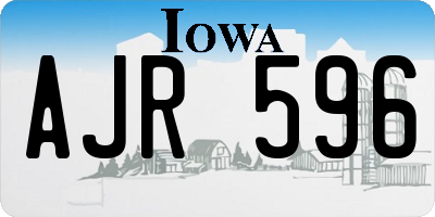 IA license plate AJR596