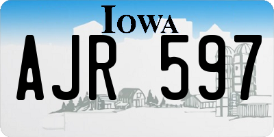 IA license plate AJR597