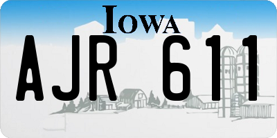 IA license plate AJR611