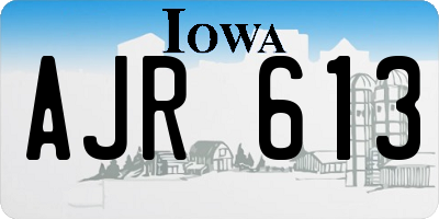 IA license plate AJR613