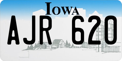 IA license plate AJR620