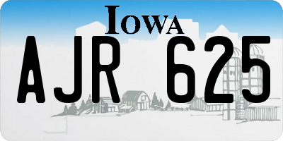IA license plate AJR625