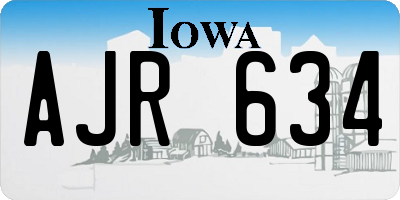 IA license plate AJR634