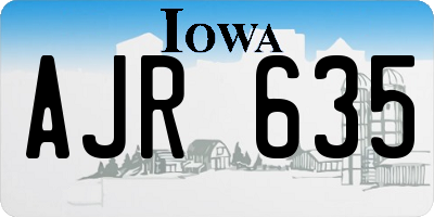 IA license plate AJR635