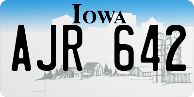 IA license plate AJR642