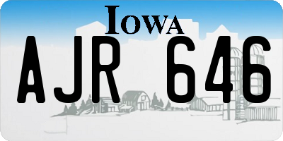 IA license plate AJR646