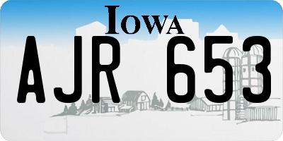 IA license plate AJR653
