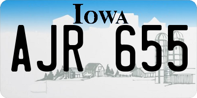 IA license plate AJR655