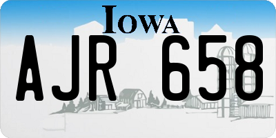 IA license plate AJR658