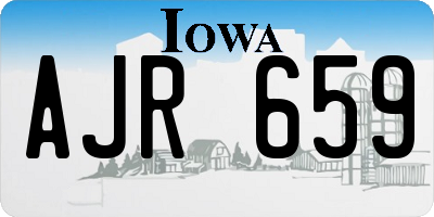 IA license plate AJR659