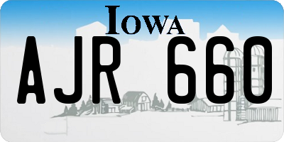 IA license plate AJR660