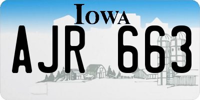 IA license plate AJR663