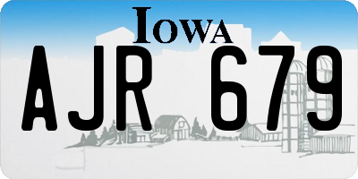 IA license plate AJR679