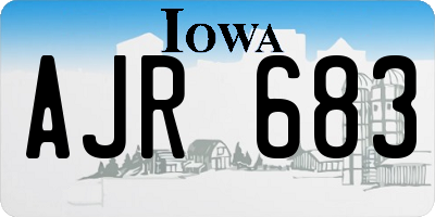 IA license plate AJR683