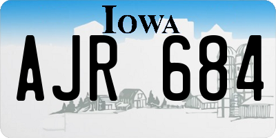 IA license plate AJR684