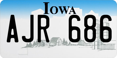 IA license plate AJR686