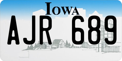 IA license plate AJR689