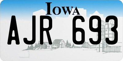 IA license plate AJR693