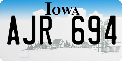 IA license plate AJR694