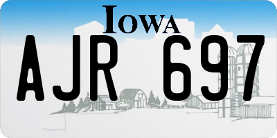 IA license plate AJR697