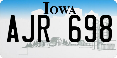 IA license plate AJR698