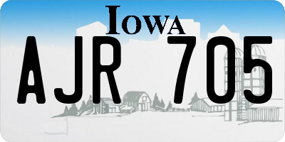 IA license plate AJR705