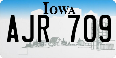 IA license plate AJR709