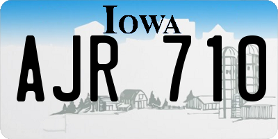 IA license plate AJR710