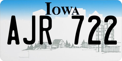 IA license plate AJR722