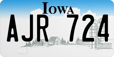 IA license plate AJR724