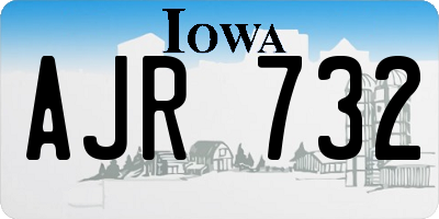 IA license plate AJR732