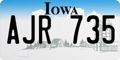 IA license plate AJR735