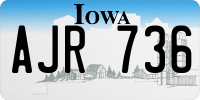 IA license plate AJR736