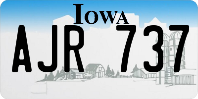 IA license plate AJR737