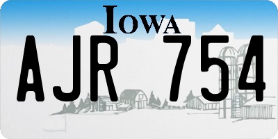 IA license plate AJR754