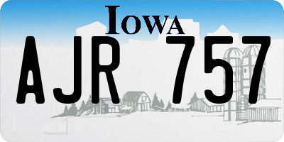 IA license plate AJR757