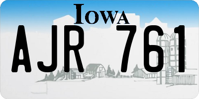 IA license plate AJR761