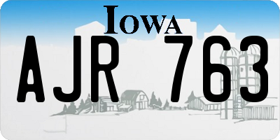 IA license plate AJR763