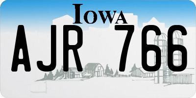 IA license plate AJR766