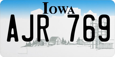 IA license plate AJR769