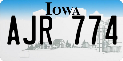 IA license plate AJR774