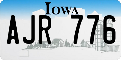 IA license plate AJR776