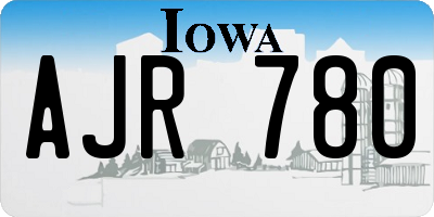 IA license plate AJR780